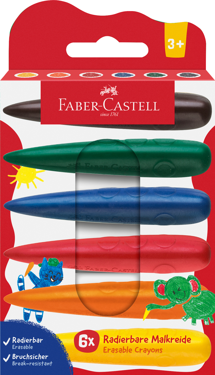 Aliejinės kreidelės Faber-Castell 6 spalvų