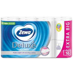 Tualetinis popierius ZEWA Deluxe Pure White, 3 sluoksnių,16 vnt., 20,7 m.