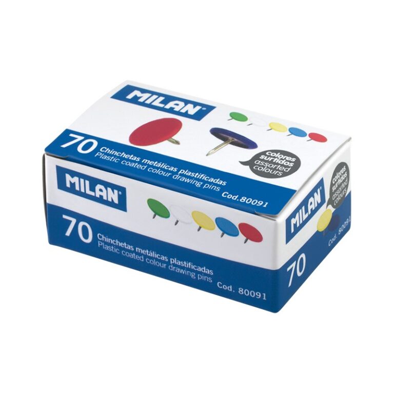 :Smeigtukai (knopkės) 70vnt spalvoti 80091 MILAN/10