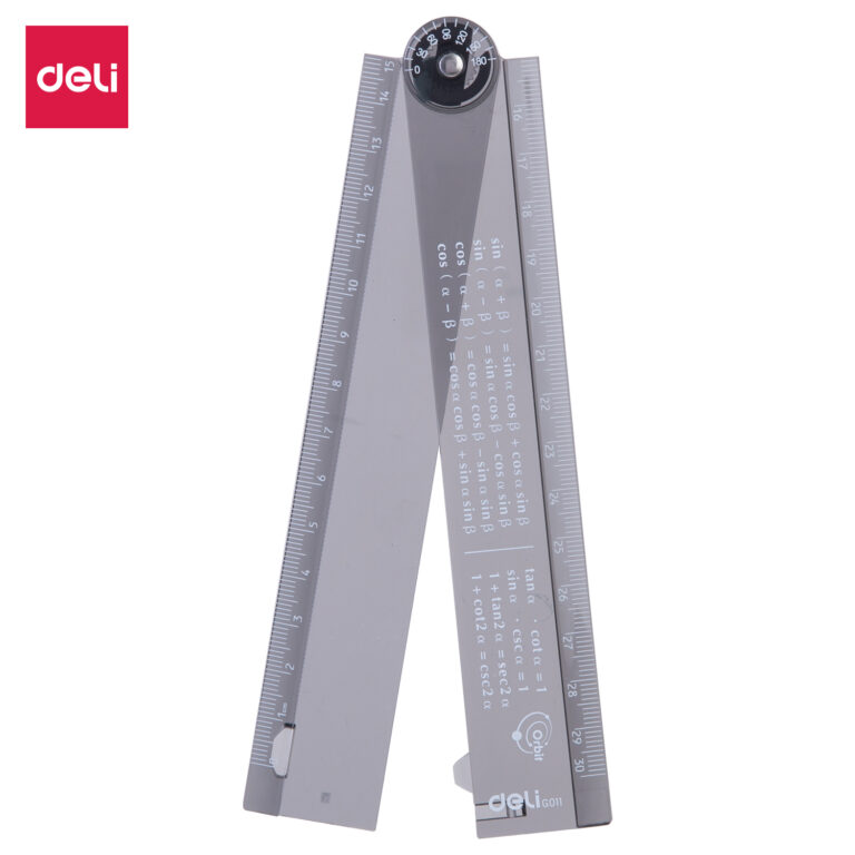 Liniuotė DELI 15cm-30cm sulankstoma juoda