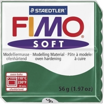 Modelinas Fimo, 56g, tamsiai žalios spalvos