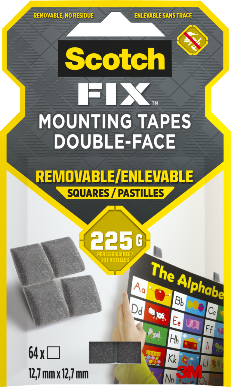 Lipnūs montavimo kvadratėliai Scotch-FIX™ 108 12,7mm x 12,7mm 64vnt/pak