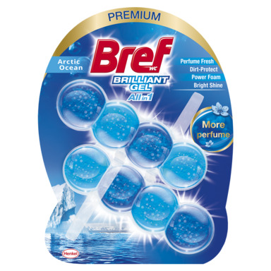 Pakabinamas tualeto gaiviklis Bref Brilliant Gel, Arctic Ocean, 2 x 42 g