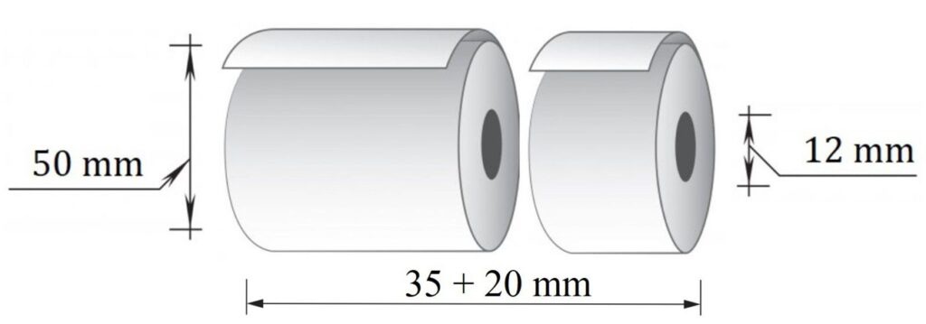Terminių kasos juostų rinkinys, 35+20x30m/12mm (maks. diam 50mm)