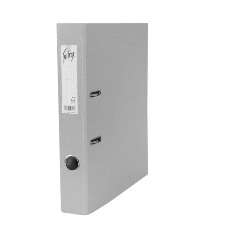 Segtuvas College, A4, 50mm, PP/PP, be apkaustų, pilkos spalvos