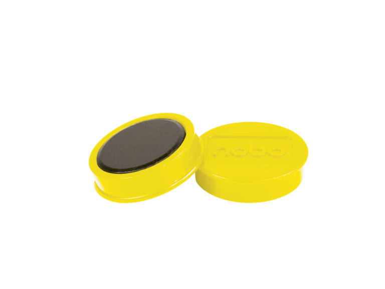 Magnetai Nobo, 38mm, geltonos spalvos, 10 vnt./pak.