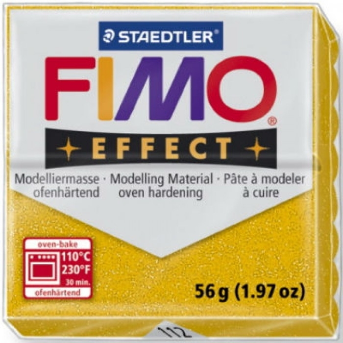 Modelinas Fimo, 56g, blizgios auksinės spalvos