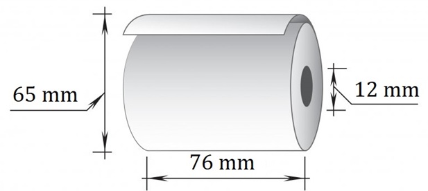 *Viensluoksnė kasos juosta, 76x40m/12mm (maks. diam 65mm)