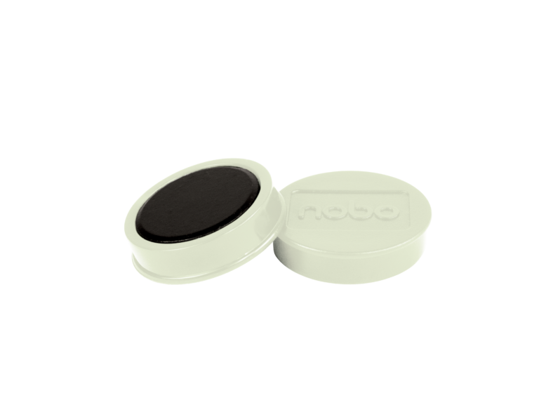 Magnetai Nobo, 38mm, baltos spalvos, 10 vnt./pak.