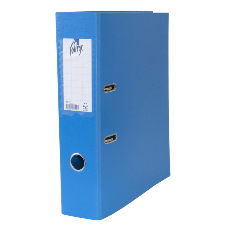 Segtuvas College A4, 75mm, PP/PP, be apkaustų, šviesiai mėlynos spalvos
