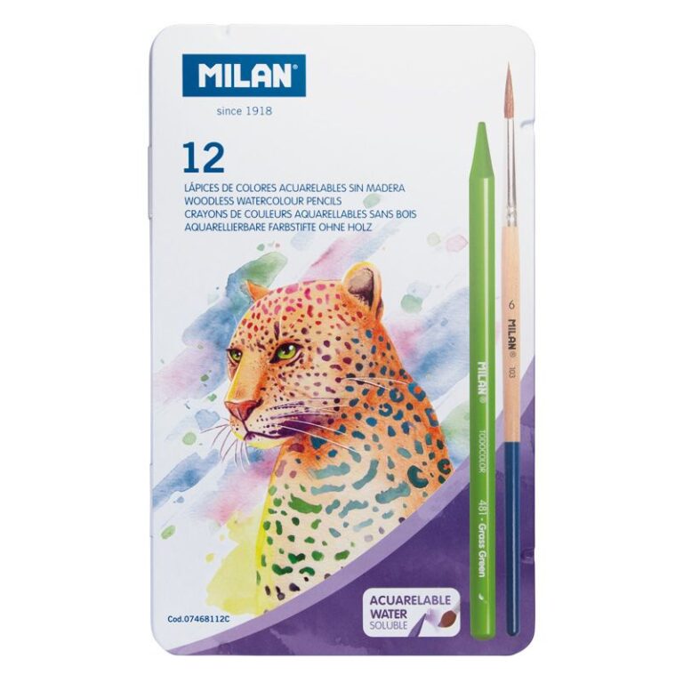 *Pieštukų rink. AQUARELL 12vnt met.dėž 07468112C MILAN/12