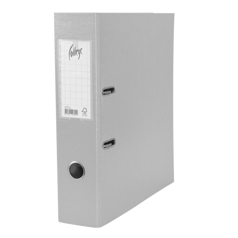 Segtuvas College A4, 75mm, PP/PP, be apkaustų, pilkos spalvos