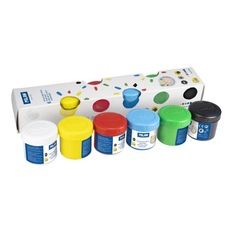 *Dažai 6sp piešti pirštais 40ml 31206 MILAN/12