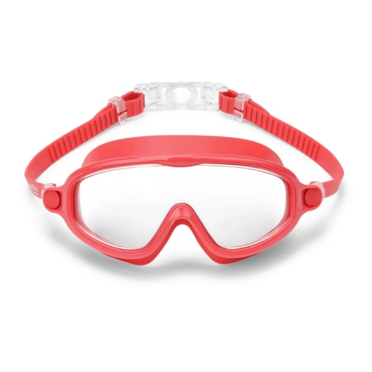 Raudoni platūs plaukimo akiniai vaikams (3-8 m.)