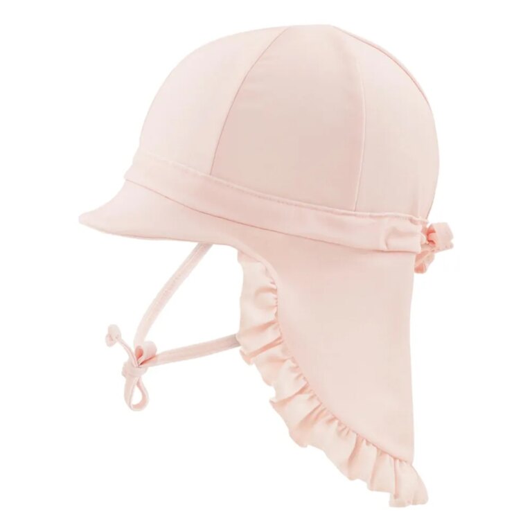 Rausva maudymosi kepurė nuo saulės UPF 50+ (0-2 m.) – 6-12 mėn.