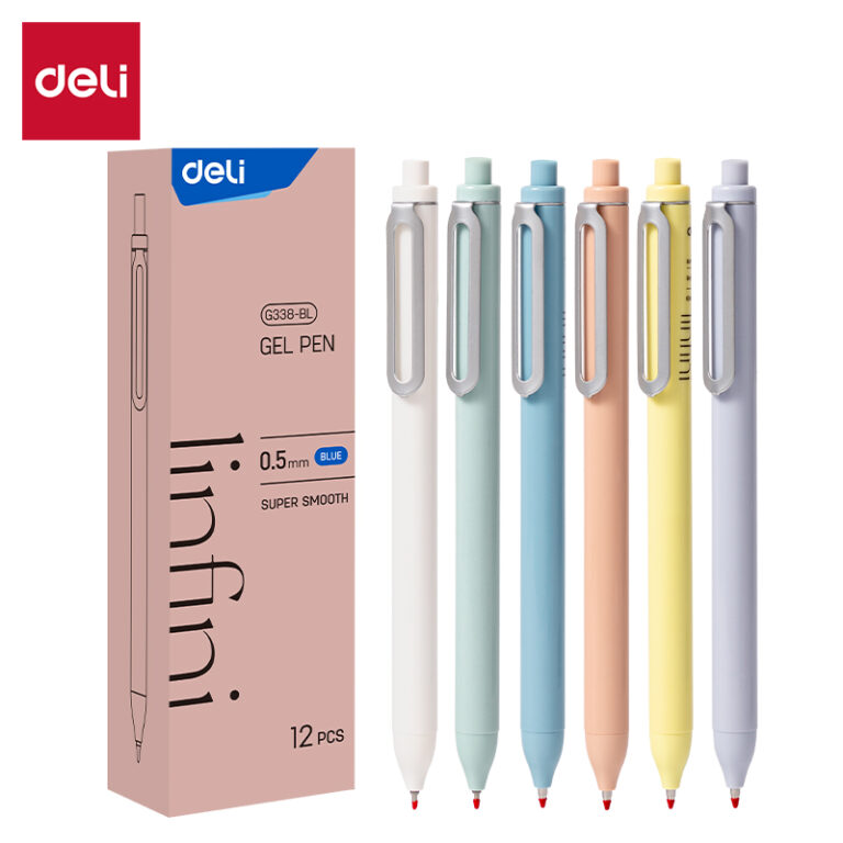 Gelinis rašiklis Deli G338 0,5mm, mėlynos spalvos