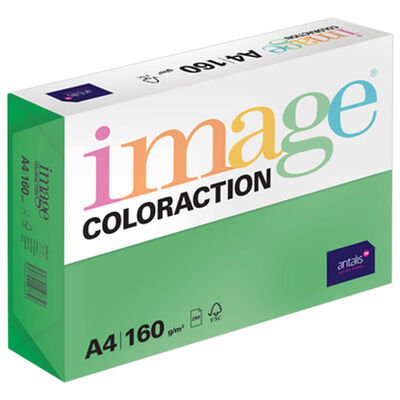 Spalvotas biuro popierius Image Coloraction, A4, 160g, Dublin, tamsiai žalios spalvos, 250 lapų