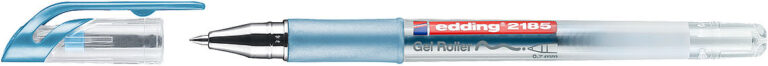 Gelinis rašiklis Edding Gel Roller 2185, 0.7mm, šviesiai mėlynos metallic spalvos