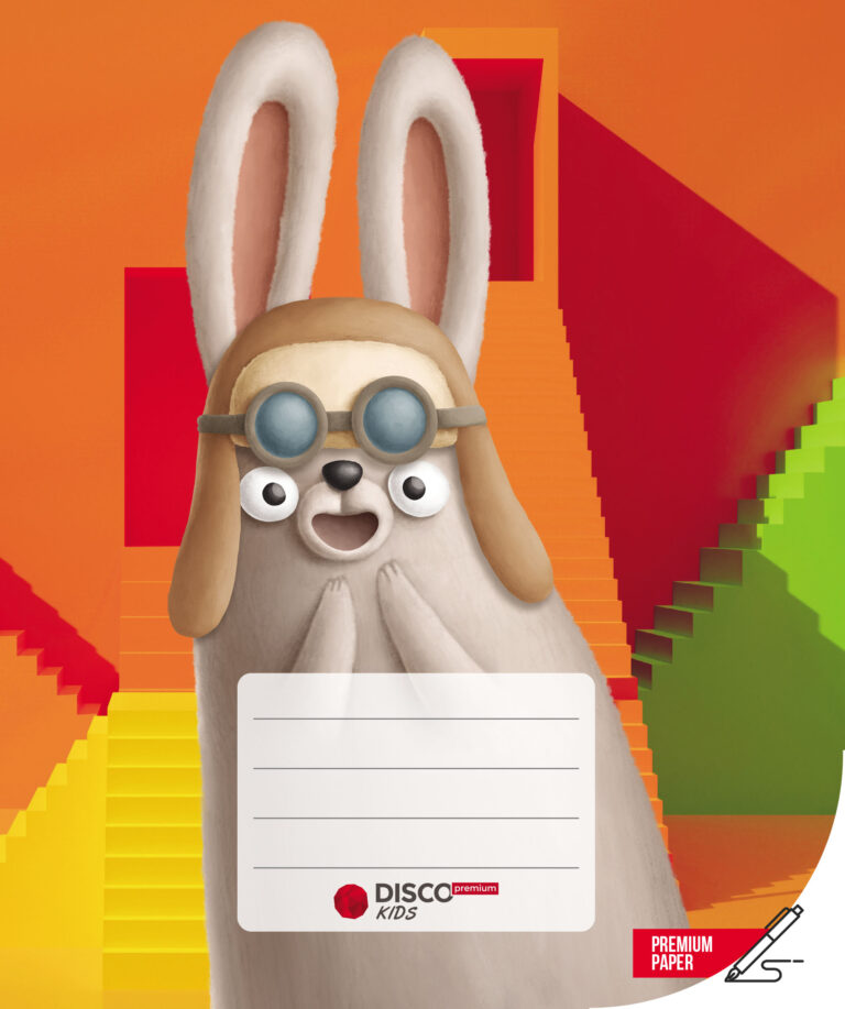 Sąsiuvinis Disco Premium Kids, 12 lapų, langeliais