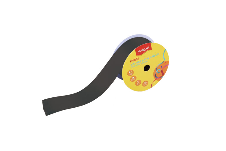 Satino juostelė Keyroad, 38 mm x 25 m. juodos spalvos 960