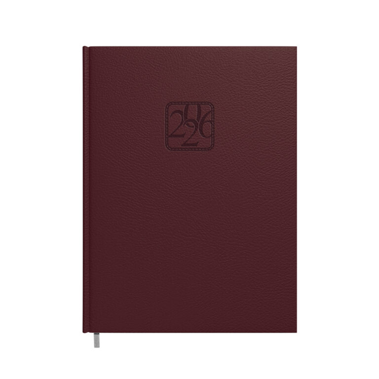 Darbo kalendorius Timer Futura, A4 PU, tamsiai rudos spalvos