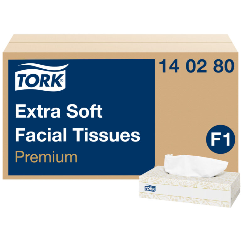 Servetėlės veidui Tork Premium Facial F1 (140280), 2 sluoksniai, baltos spalvos, 100 vnt, dėžutėje