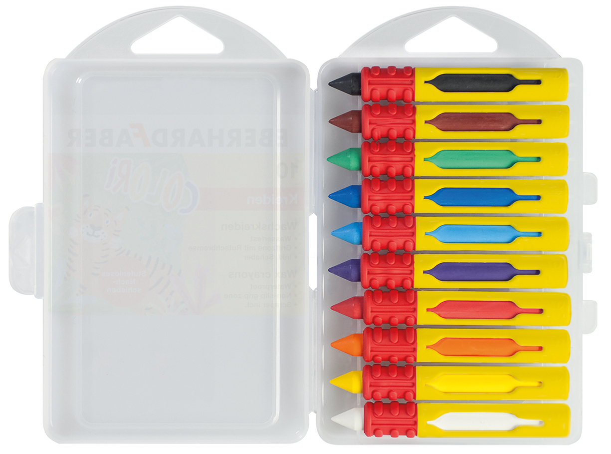 521009_Colori wax crayons waterproof plastic box of 10
