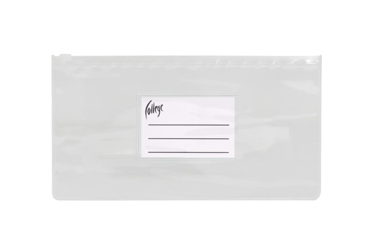 Plastikinis vokas College DL A65, su užrauktuku ir kišenėle