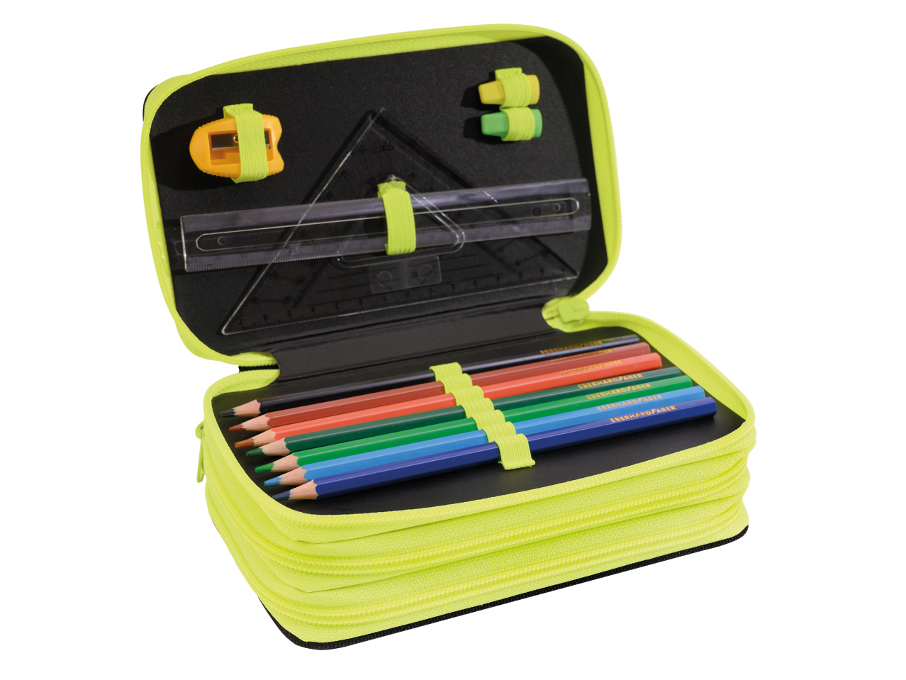 Triple Decker Race car, filled with 36 items