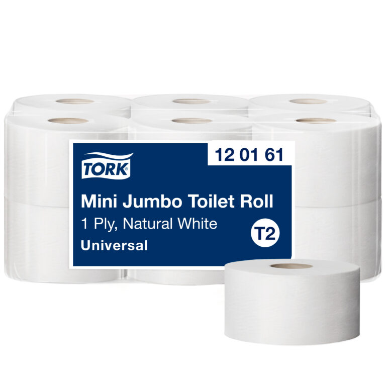 Tualetinis popierius Tork Universal Jumbo Mini T2 (120161), pilkos spalvos, 1 sluoksnis, 240 m, 1200 lapelių