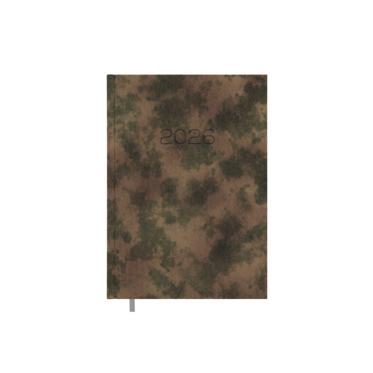 Darbo kalendorius Timer Daytime Prestige 2026 m., A5, kamufliažas, minkštas PU viršelis