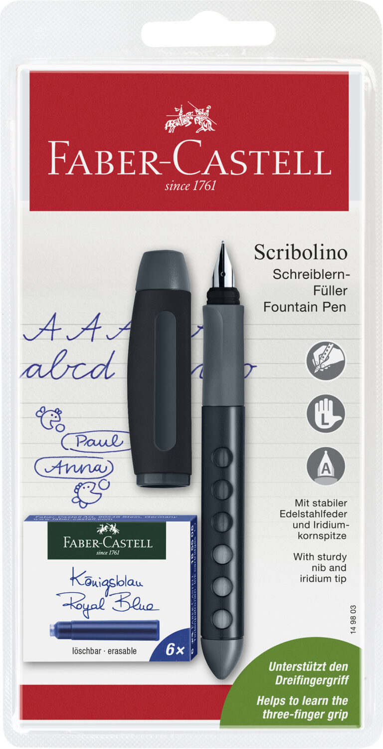 *Plunksnakotis Faber-Castell Scribolino su 6 kaps.. kairiarankiams