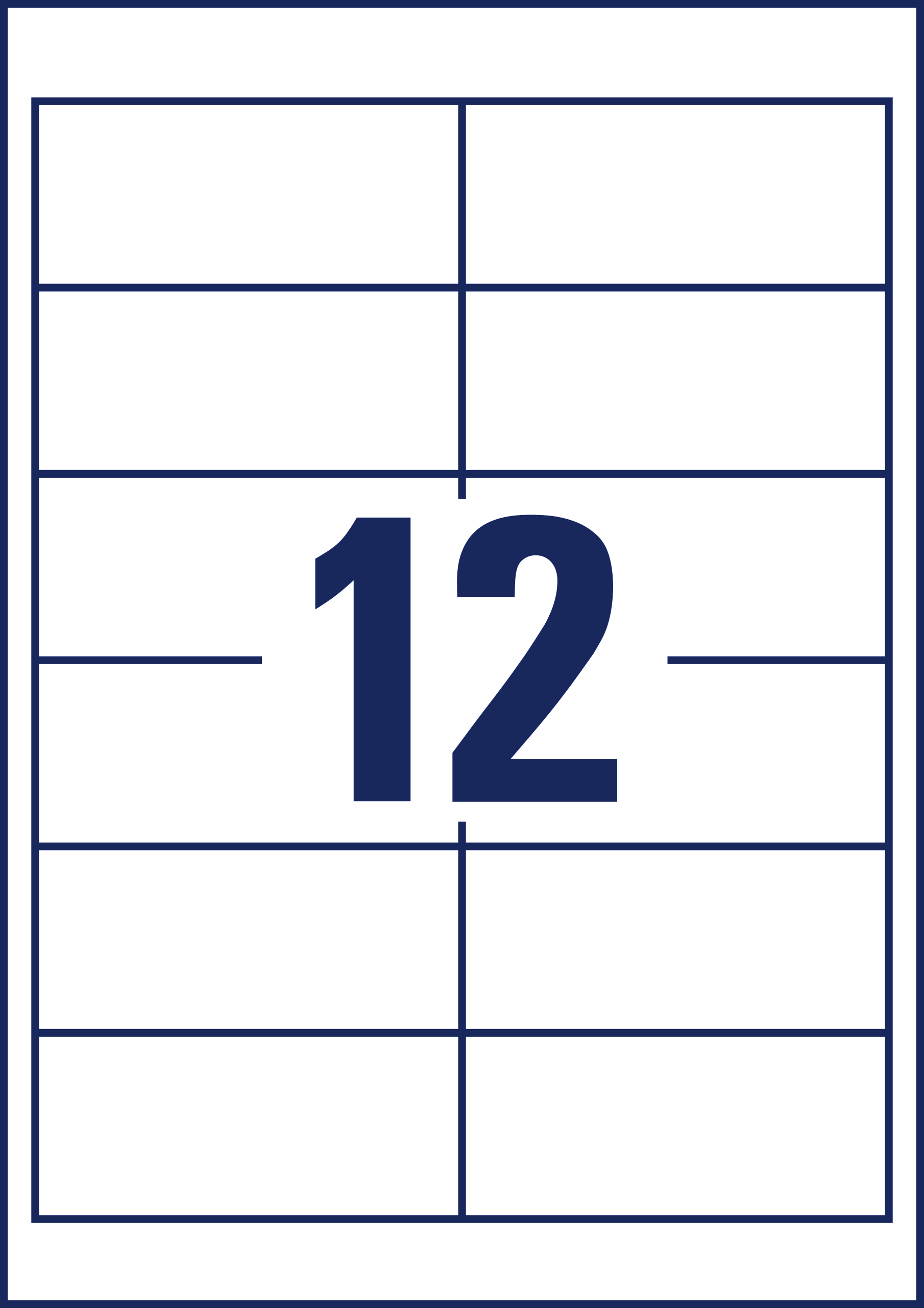 Lipnios etiketės Avery Zweckform, A4, 97×42,3mm, 12 etikečių lape, 100 lapų, baltos spalvos Lipnios etiketės Avery Zweckform, A4, 97×42,3mm, 12 etikečių lape, 100 lapų, baltos spalvos