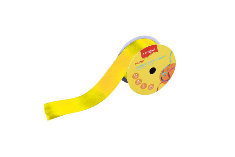 Satino juostelė Keyroad, 38mm x 25 m, geltonos spalvos 220