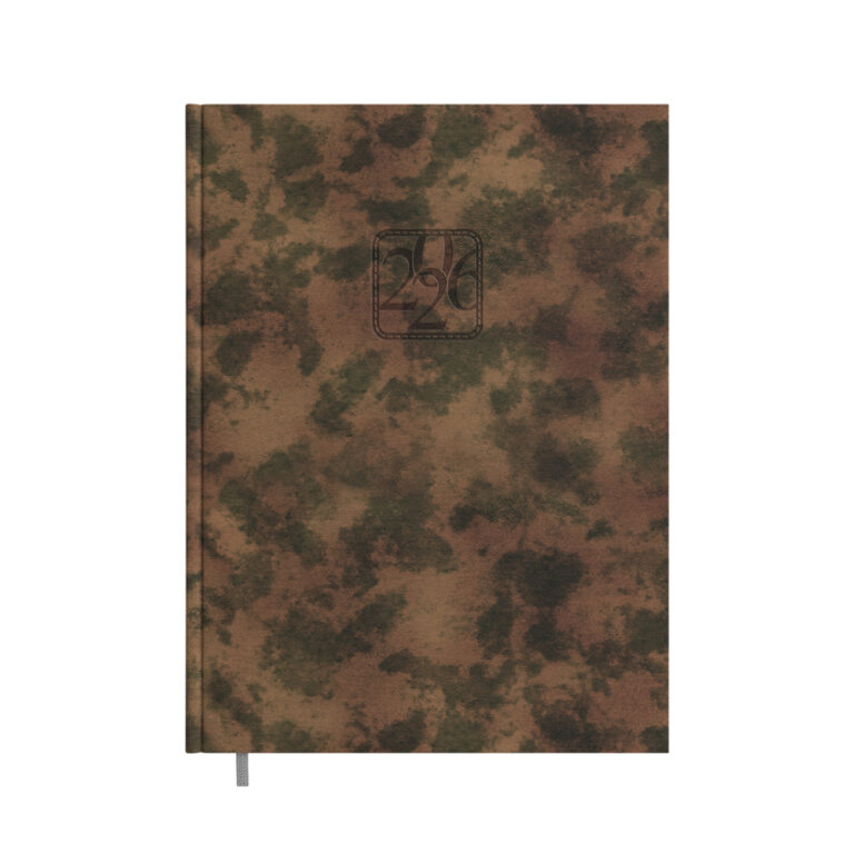 Darbo kalendorius Timer Futura, A4 PU, maskuojančių spalvų