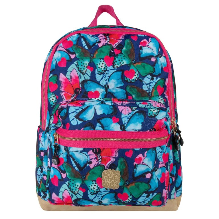 Pick & Pack mokyklinė kuprinė Drugeliai, L