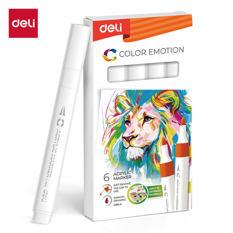 Akrilo žymeklis DELI 43 baltas