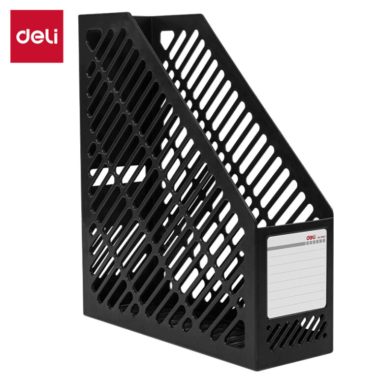 Dokumentų stovas DELI, A4m 259x90x293 mm, plastikinis, juodos spalvos