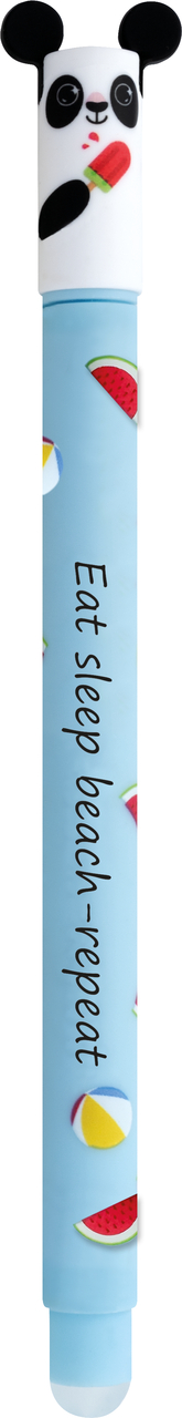 Ištrinamas gelinis rašiklis EberhardFaber Erase it! Summer panda 0.7mm, mėlynos spalvos
