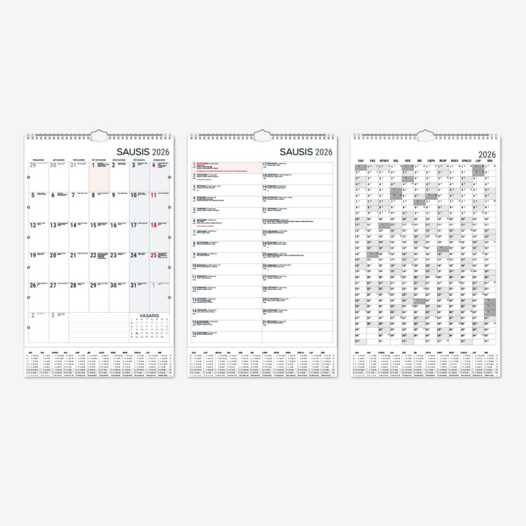 Pakabinamas kalendorius Timer Mono Planner