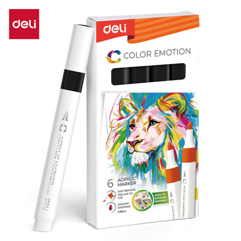 Akrilo žymeklis DELI 10 juodas