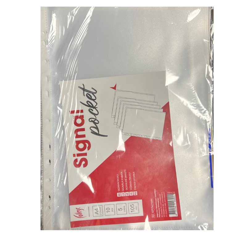 Signalinė įmautė COLLEGE A4 įrišama 105mic 2×5 spalvų