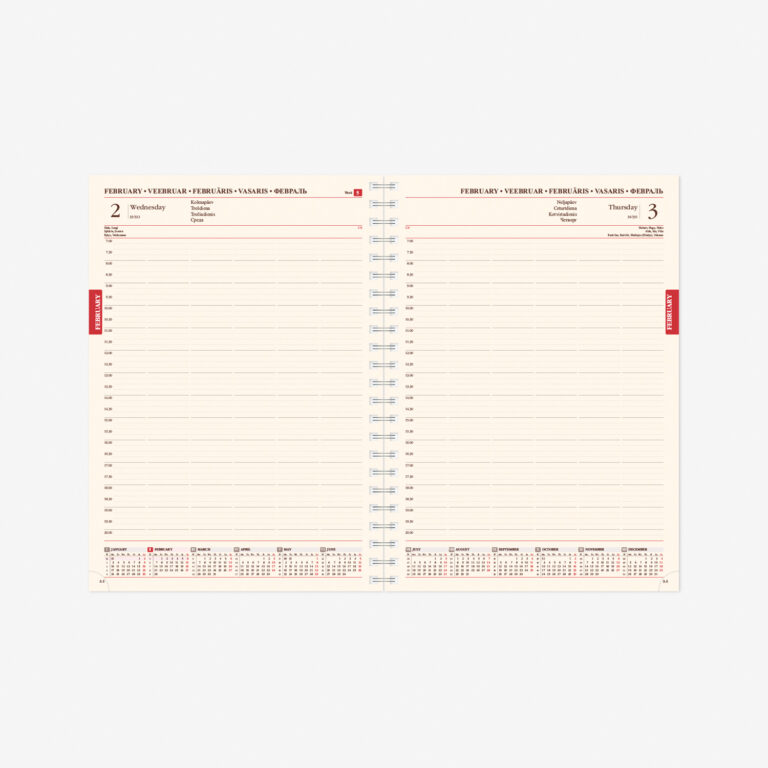 Vidaus blokas kalendoriui Timer Senator Day Spirex, A4 PU