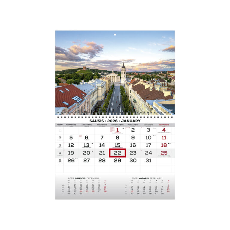 Pakabinamas kalendorius Timer Mono No.19