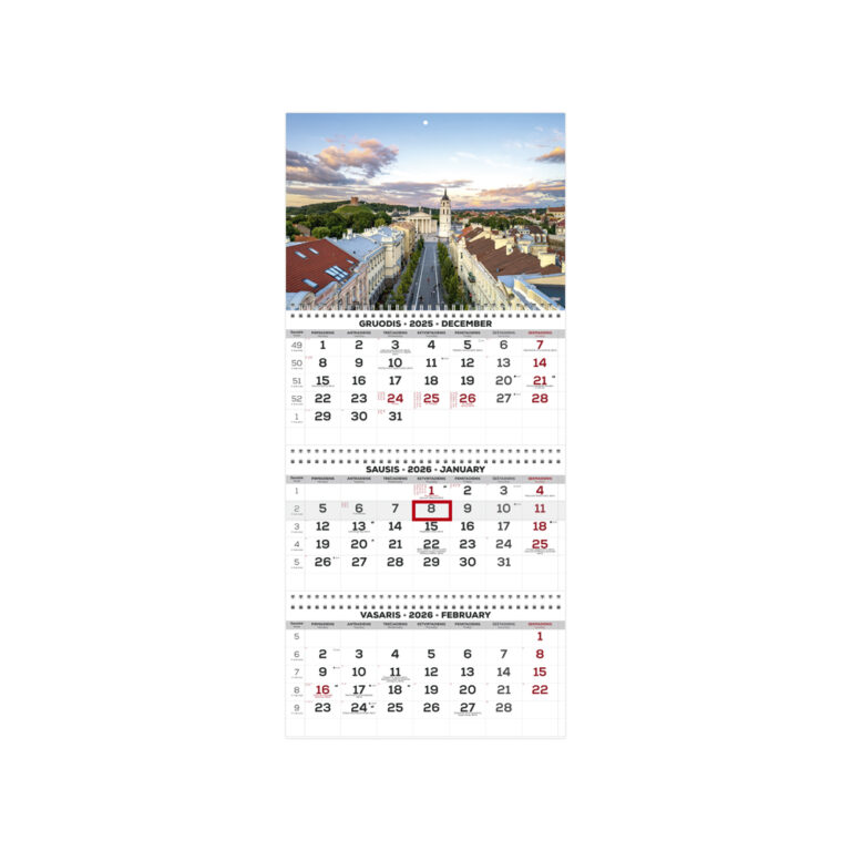 Pakabinamas kalendorius Timer Trio Extra No.19