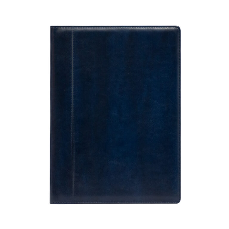 Darbo kalendorius Timer LIT-Futura VIP Spirex, A4, auksinis kraštelis, tamsiai mėlynos spalvos