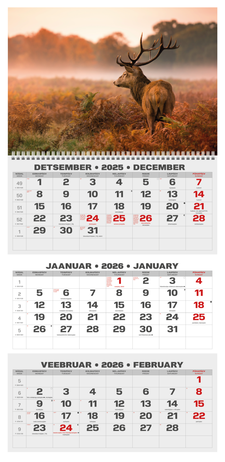 Sieninis kalendorius College TRIO lietuvių kalba, 2026m nr.6