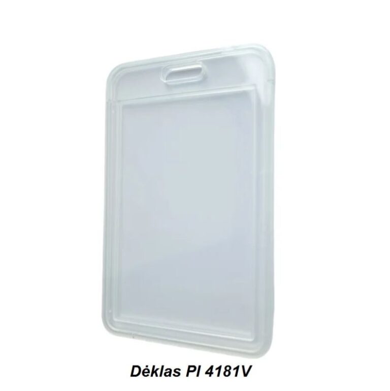 Dėklas vardinei kortelei PI 4181V, 66 x 97 mm, dvipusis, vertikalus, skaidrus