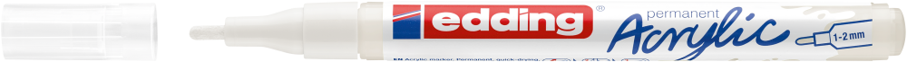 Akrilinis žymeklis edding 5300, baltos spalvos Akrilinis žymeklis edding 5300, baltos spalvos