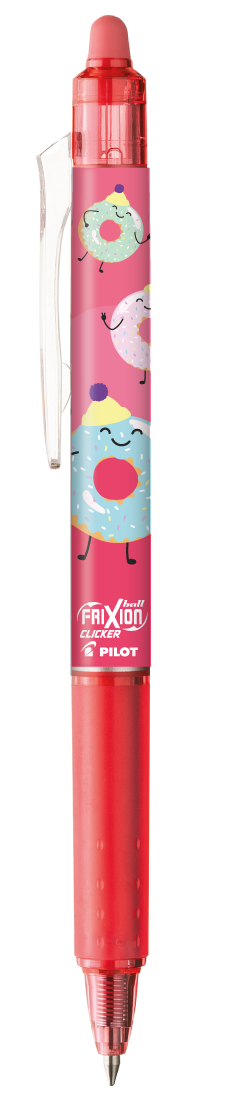 Gelinis rašiklis Pilot Frixion Clicker Fancy Coral 0.7 mm, ištrinamas, mėlynas rašalas